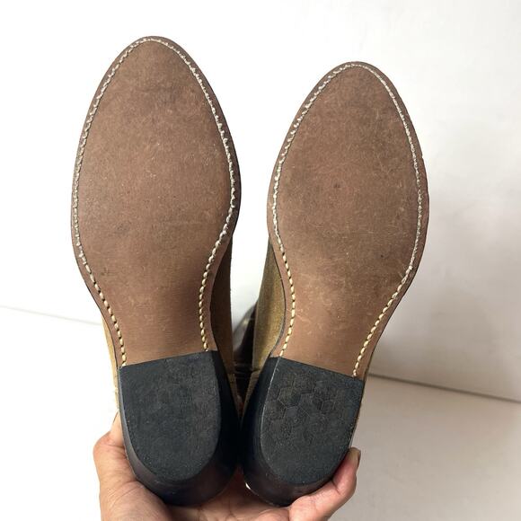 Laredo Women's Size 7 Tan/brown Suede/leather pointed toes cowboy western boots - Picture 10 of 11